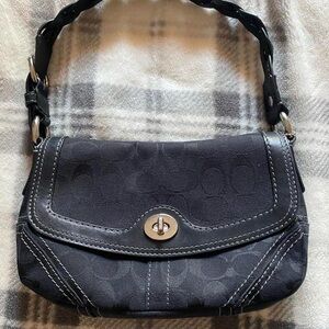 Black coach turnlock Designer Women's Bag